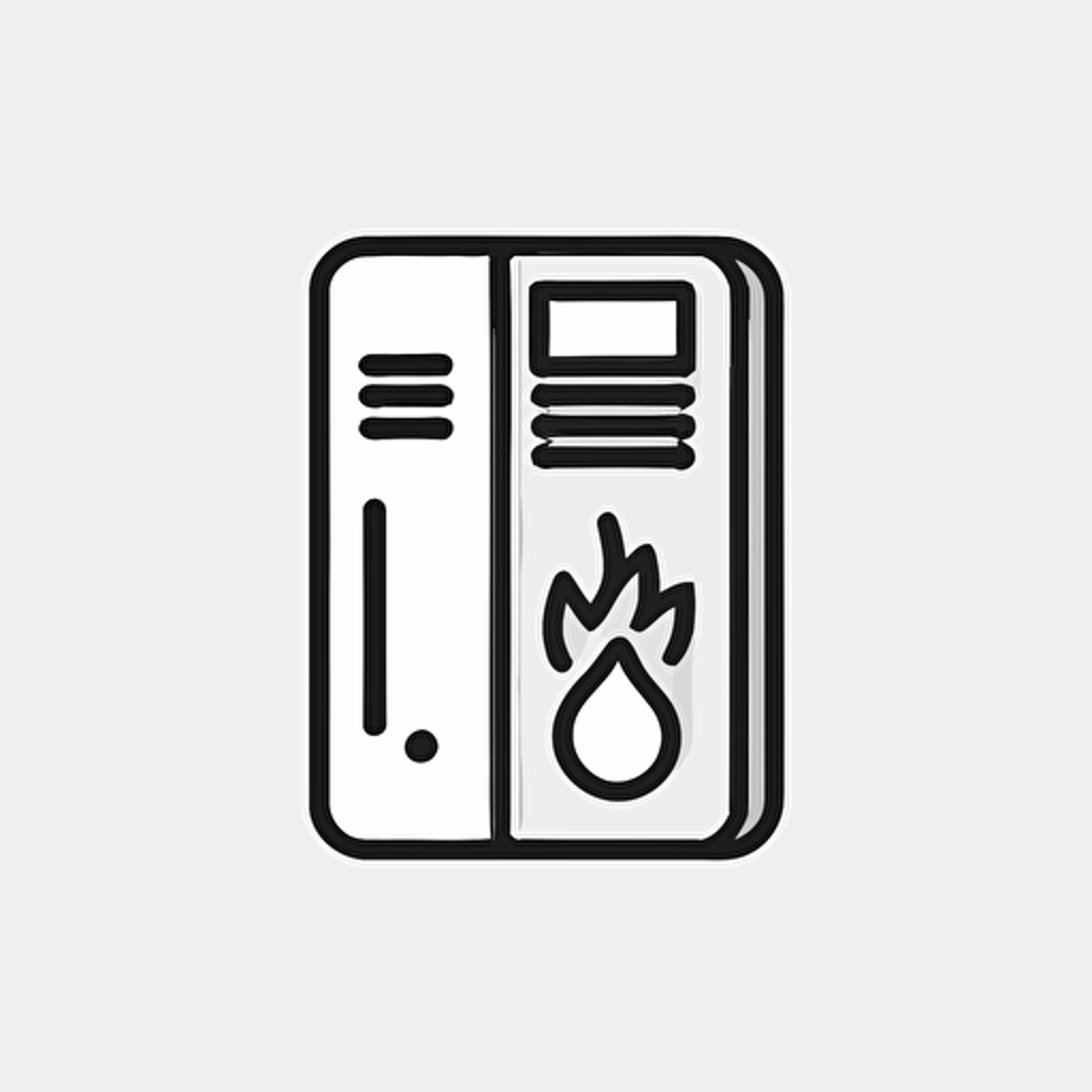 thermal insulation, icon, simple, logo technique, comic vector illustration style, flat design, minimalist icon, flat, adobe illustrator, black and white, white background