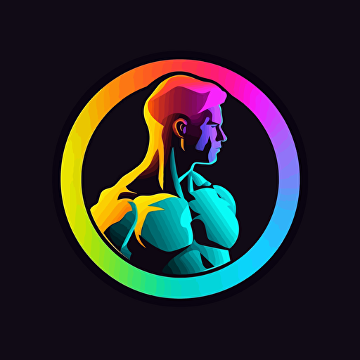 A fitness logo 3/4 View, vector illustration, In the style of michael craig-martin, logo
