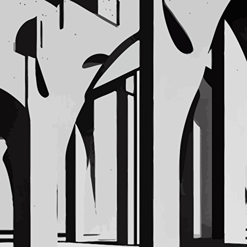 illustration style hugh ferriss giorgio de chirico brutal concrete interiors surrealistic roman architecture aerial spaces archs columns geometrical forms pittura metafisica high contrast light shadows low poly 3d render volumetric light