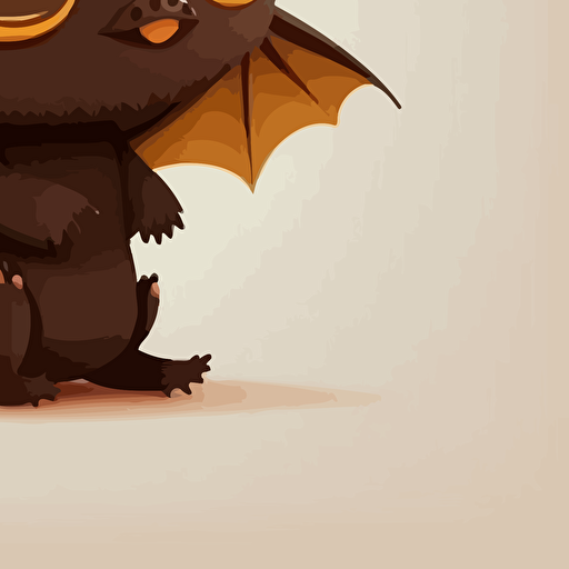 cute bat cartoon vector style