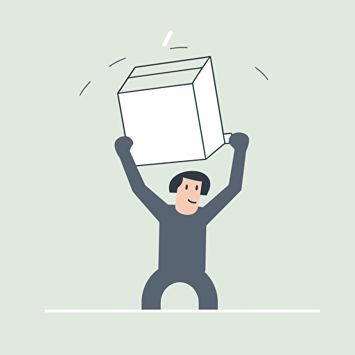man lifting a box safety vector art