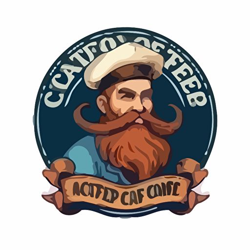 coffee vector logo , sailor owned