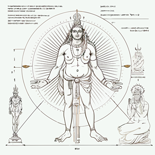 jivamukti kundalini shankara upanishad ideal teacher strength poise dexterity humility albrecht durer vector illustration line drawing diagram