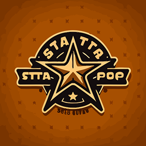 simple logo for auto parts stars shop, retro, vector flat, PNG, SVG, flat shading, solid background, mascot, logo, vector illustration, masterwork, 2D, simple, illustrator