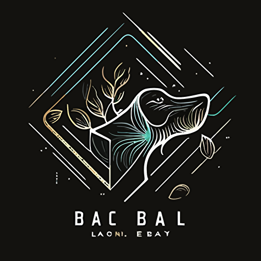 Logo design that incorporates art and a lab. Vector, 2d, minimalistic