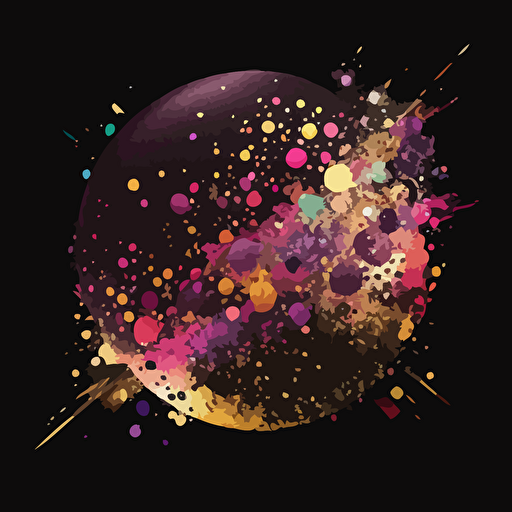 Glitterbomb, glitter bomb, from darkness to light, spiritual, gold glitter, pinks, purples, vector, black background
