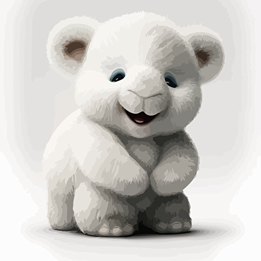 A gorgeus baby fur NRA baby, smiling, republican party style, white background, vector art , pixar style