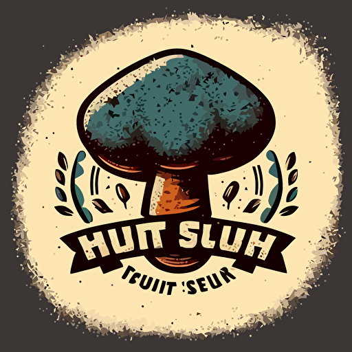 vector logo mushroom with true grit texture supply brushes