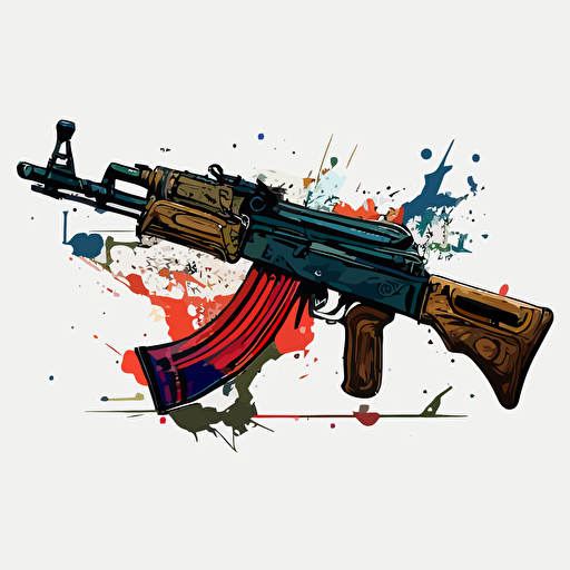 vector art, AK-47