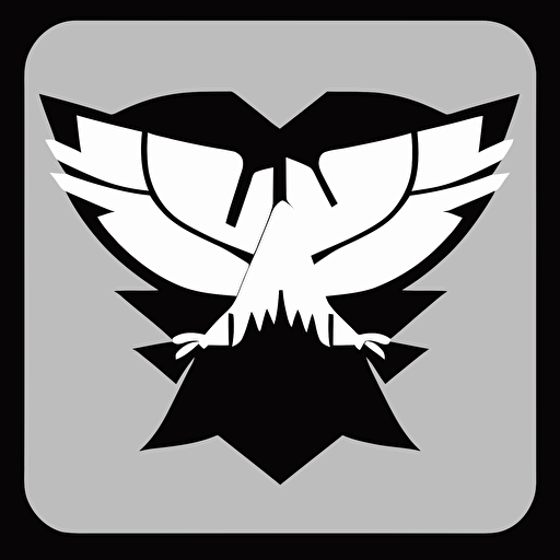 geometric white eagle flying open black book icon red background vector simple logo cgsociety artstation octane render