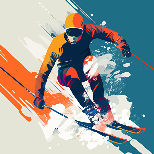 This category features vector images related to skiing. You will find illustrations of skiers on snowy mountains, skiing gear, ski tracks, ski lifts, and other skiing-related elements.
