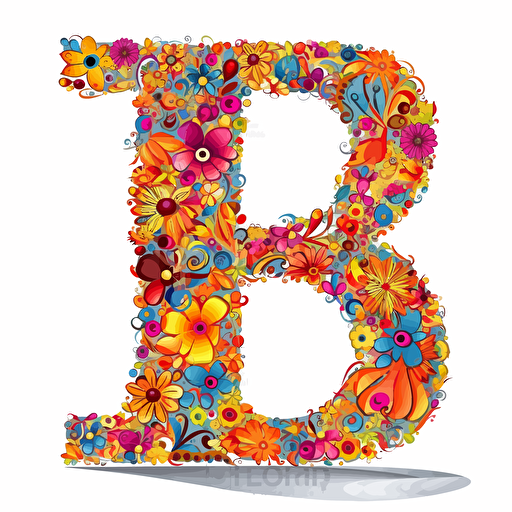 letter "J" colored for young people, white background, vector