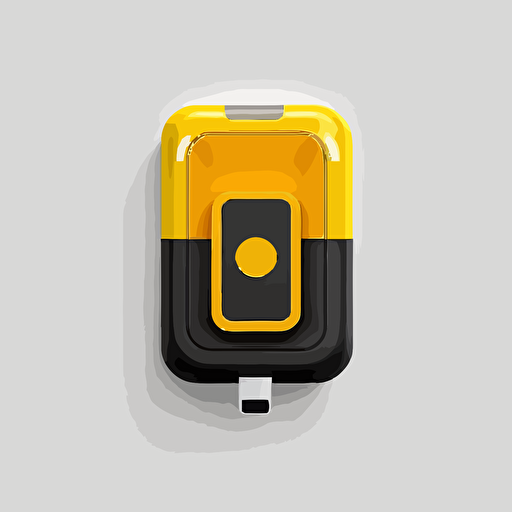 logo, vectorial, vitamin, battery, disposable smartphone charger, yellow, black, material design, white background