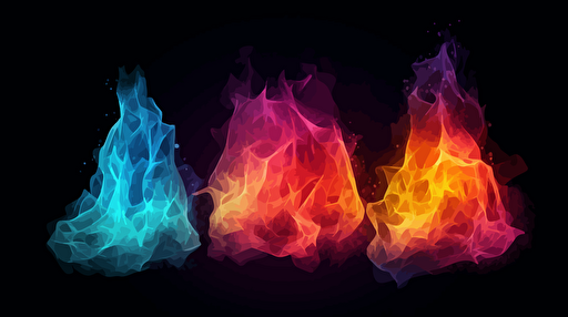 abstract neon space fire ice. vector.