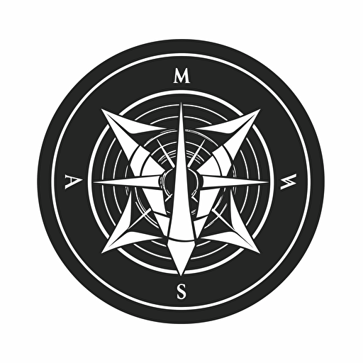 a timeless modern brand logo of a metaverse black vector white background