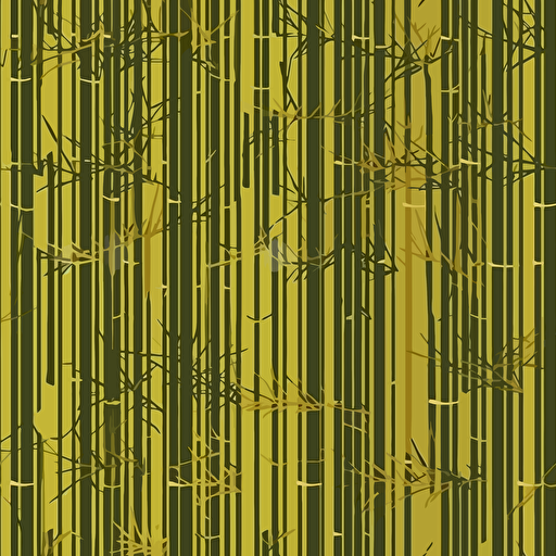 A repeating japanese pattern with green and gold bamboo, vector, high quality