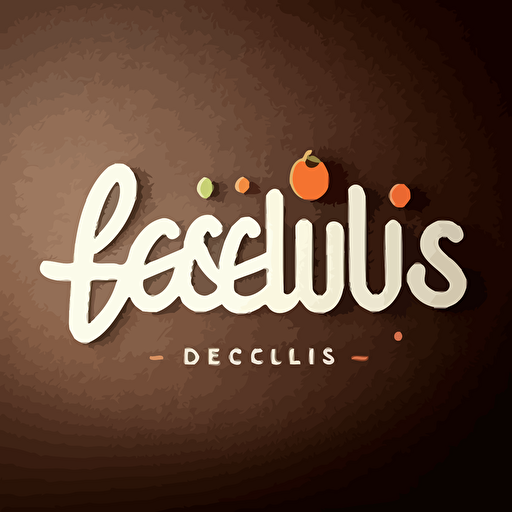 "Delicious" logo wordmark, logo style, simple vector logo, vector illustration