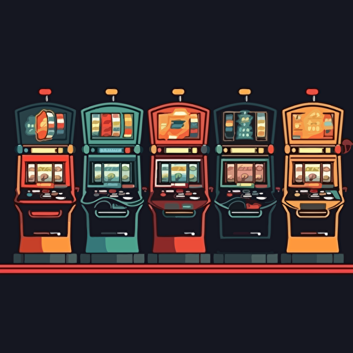Background on which foot slot machines in vector style