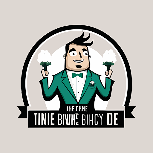 imagine concept art mascot logo for "the Big Day Events" a wedding and event planning service company, simple, vector,