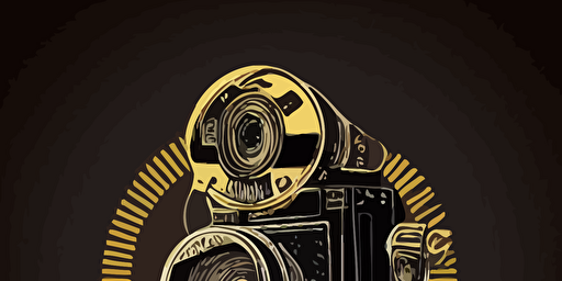 logo for film camera vector design