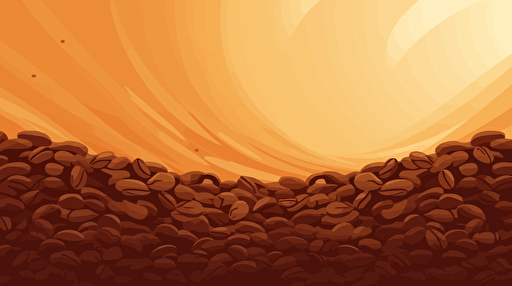 light tan background image, coffee company, vector art style, focused illustration in the upper right of image,