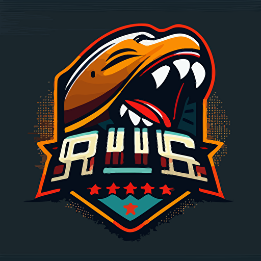a mascot logo of lips of the NFL, simple, vector