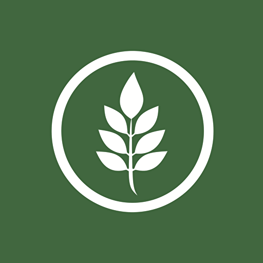 a logo for a brand called ReFashioned, leaf, inside cycle, minimal by Paul Rand vector, symobic