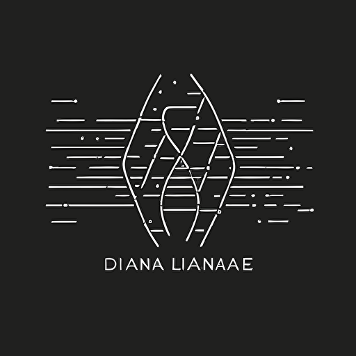 minimal line logo of digital dna, flat vector logo, simple minimal, by Ivan Chermayeff