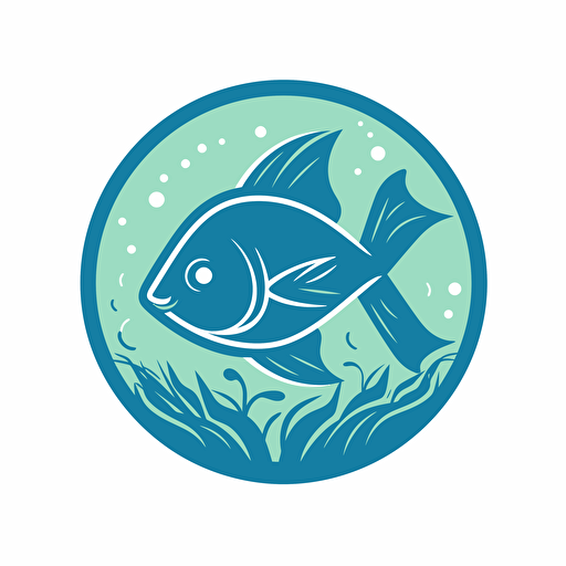 aquaponic 2D vector logo