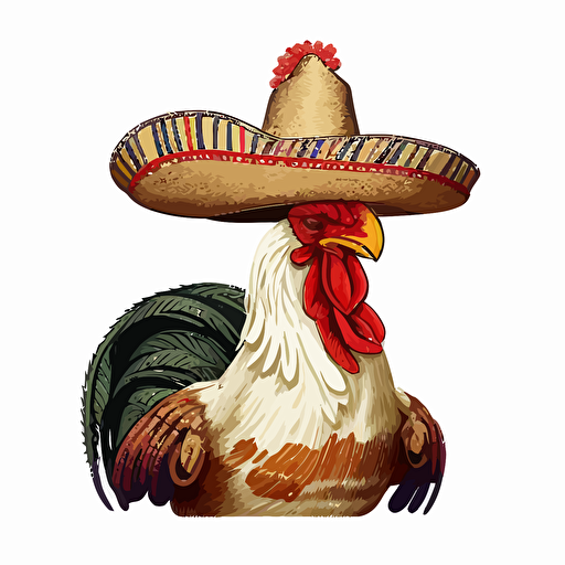tarjerta de gallo con un sombrero texano en vector