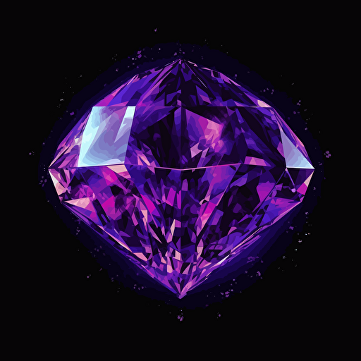 Ultra Violet Diamond, Vector Style, Acid Drip,