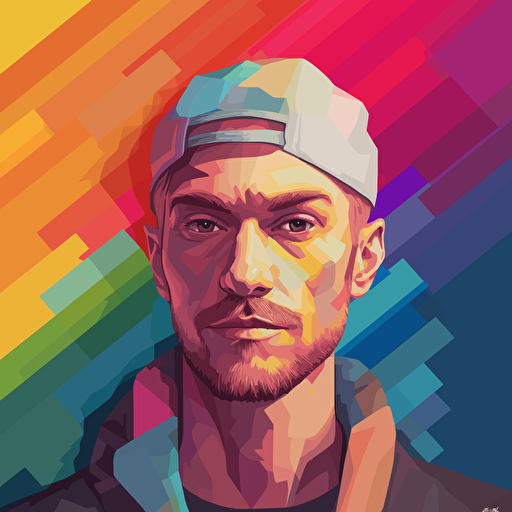 please create a vector picture with max 10 colours pallet.