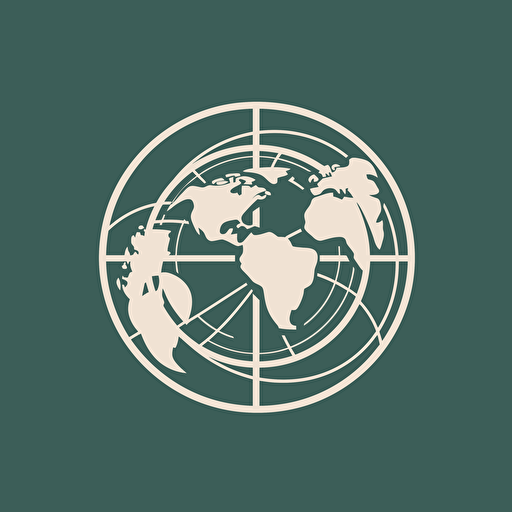 a simple and flat vector logo of Atlas and cinema