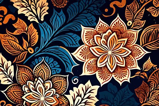 batik seamless pattern vector illustration