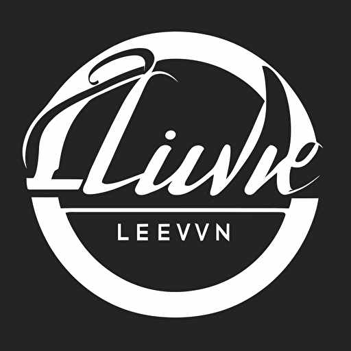 classic, modern, simple iconic logo of "LiveIn", black vector, on white background