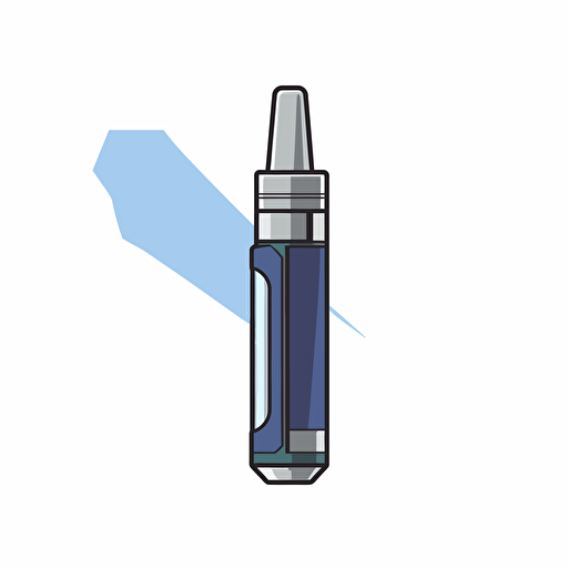 vector illustration of a vape, simple, 2d