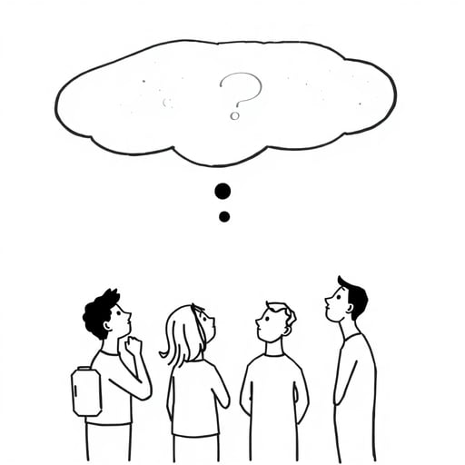 people pondering a question 