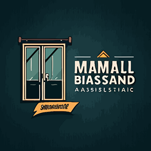 logo design for a sliding door repair business, minamalist, flat, vector, 2d