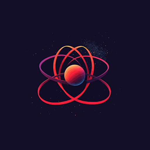 a modern quantum physics themed logo for a digital agency named "superposition", vector, simple