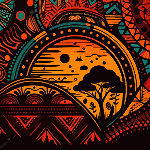 : Vector African Print background