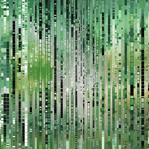 excel spreadsheet matrix rain, abstract, collage, modern art design, vector art, minimal style, green colors,