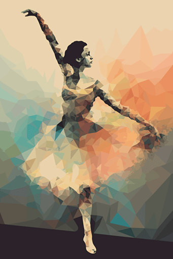minimalism by Edgar Degas, limited color palette artwork, vector based, unique and extraordinary,