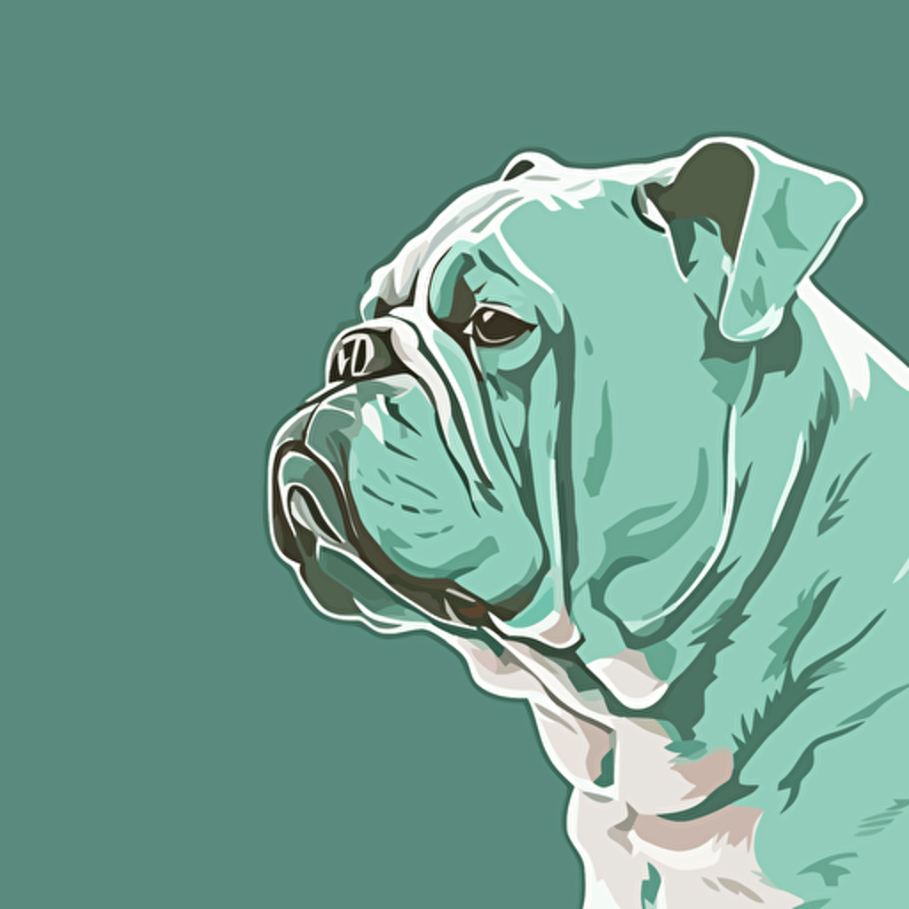 minimal vector bulldog minimal colors mint