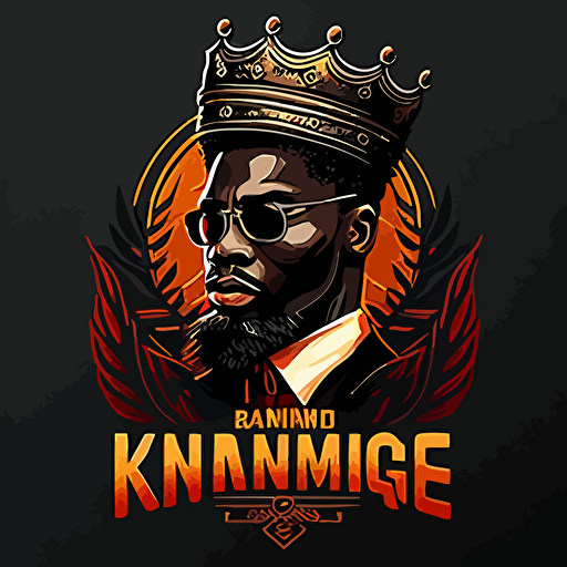 Create me a vector logo that say king phenomanal the black owned