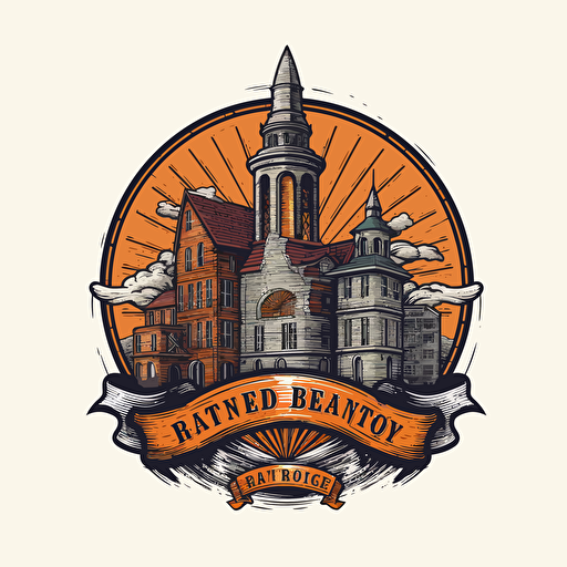 vector art image of a building company logo