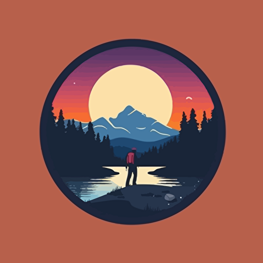 minimalist icon, outdoor theme, vector