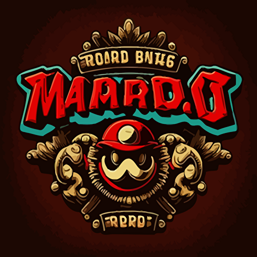 mario bros movie cartoon vector detailed hd logo