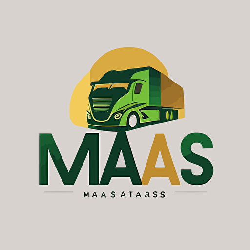 minimalistic vector logo design for MAAS LOGISTICS, it is a young fresh trucking company