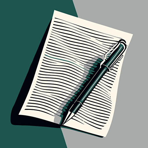 vector image of a paper with a pen next to it
