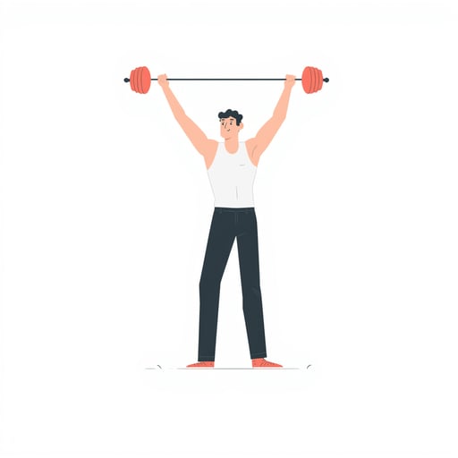 a person weightlifting